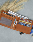 STITCH AND CARRY Genuine Leather Wallet for Men – Slim Bifold RFID Blocking Wallet with Multiple Card Slots, Durable & Stylish, Perfect Gift for Him – Cineman Brown, Compact, Lightweight Stitch And Carry