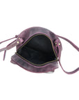 STITCH AND CARRY Crossbody Bag Genuine Leather Adjustable Strap, Gold-Tone Hardware, Zipper Closure Stitch And Carry
