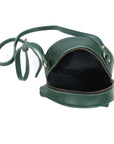 STITCH AND CARRY Crossbody Bag Genuine Leather Adjustable Strap, Gold-Tone Hardware, Zipper Closure Stitch And Carry