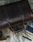 STITCH AND CARRY Premium Leather Travel Duffel Rugged Elegance, Handcrafted Durability, and Spacious Utility for Sports, Gym, and Weekend Escapes (Copy) Stitch And Carry