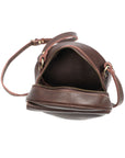STITCH AND CARRY Crossbody Bag Genuine Leather Adjustable Strap, Gold-Tone Hardware, Zipper Closure Stitch And Carry