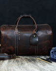 STITCH AND CARRY Premium Leather Travel Duffel Rugged Elegance, Handcrafted Durability, and Spacious Utility for Sports, Gym, and Weekend Escapes (Copy) Stitch And Carry