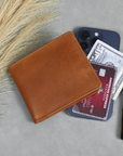STITCH AND CARRY Genuine Leather Wallet for Men – Slim Bifold RFID Blocking Wallet with Multiple Card Slots, Durable & Stylish, Perfect Gift for Him – Cineman Brown, Compact, Lightweight Stitch And Carry