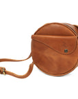 STITCH AND CARRY Crossbody Bag Genuine Leather Adjustable Strap, Gold-Tone Hardware, Zipper Closure Stitch And Carry