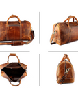 STITCH AND CARRY Rugged Yet Stylish Men’s Bag Color Tan Premium Leather Perfect to Travel, Sport and Everyday Styles Stitch And Carry