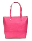 STITCH AND CARRY Elegant Functional Tote Bag for Women Pink Genuine Leather Zipper Closure with Durable Handbag Stitch And Carry