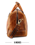STITCH AND CARRY Rugged Yet Stylish Men’s Bag Color Tan Premium Leather Perfect to Travel, Sport and Everyday Styles Stitch And Carry