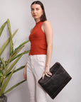 STITCH AND CARRY File Organizer Brown Premium Leather A4 Size Document Organizer Home & Office Stitch And Carry
