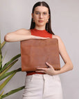 STITCH AND CARRY File Organizer Brown Premium Leather A4 Size Document Organizer Home & Office Stitch And Carry