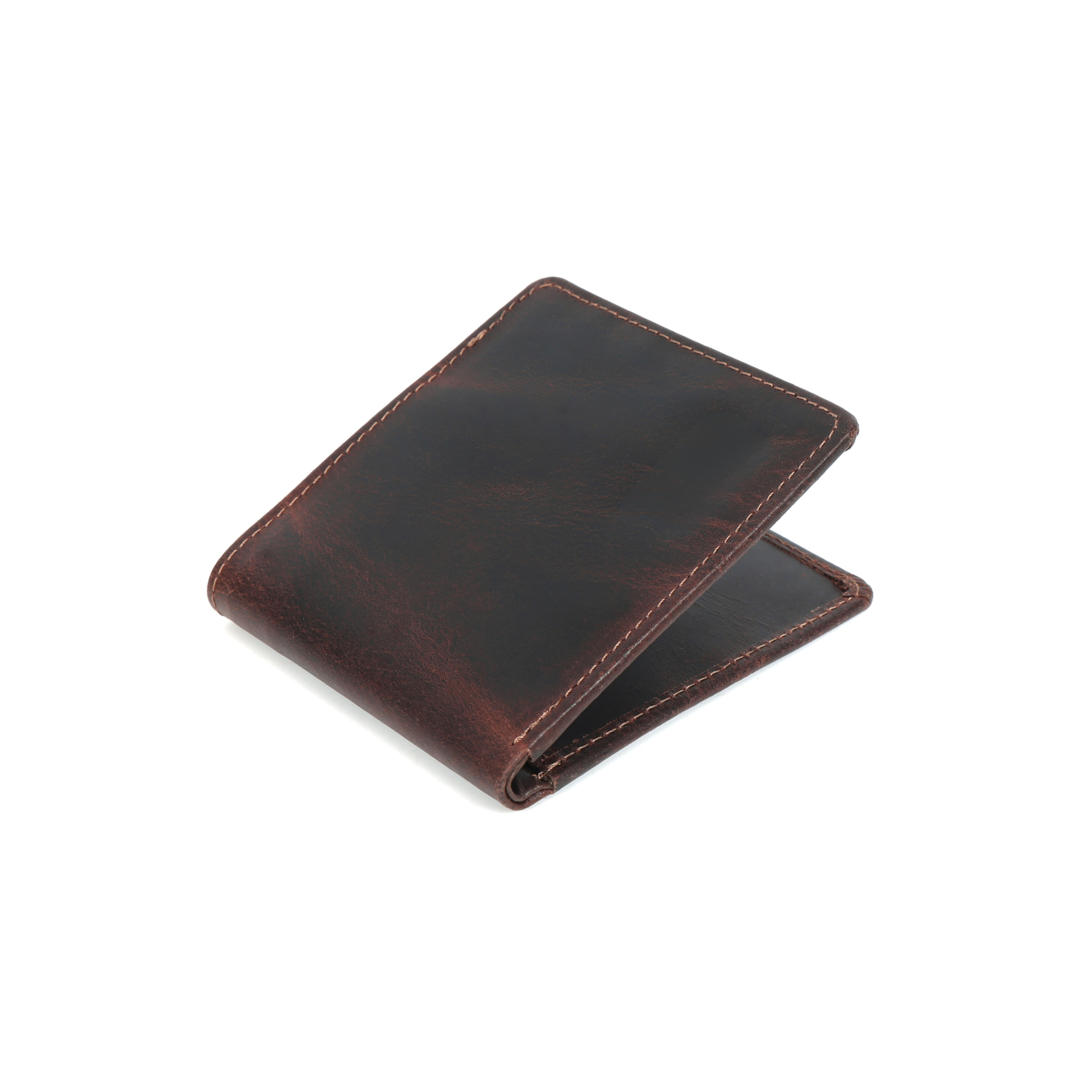 Handcrafted Leather Wallet for Men Dark Brown – RFID Blocking, Slim Fit Bifold with Card Compartments & ID Window – Minimalist and Durable Wallet, Ideal Gift for Men Stitch And Carry