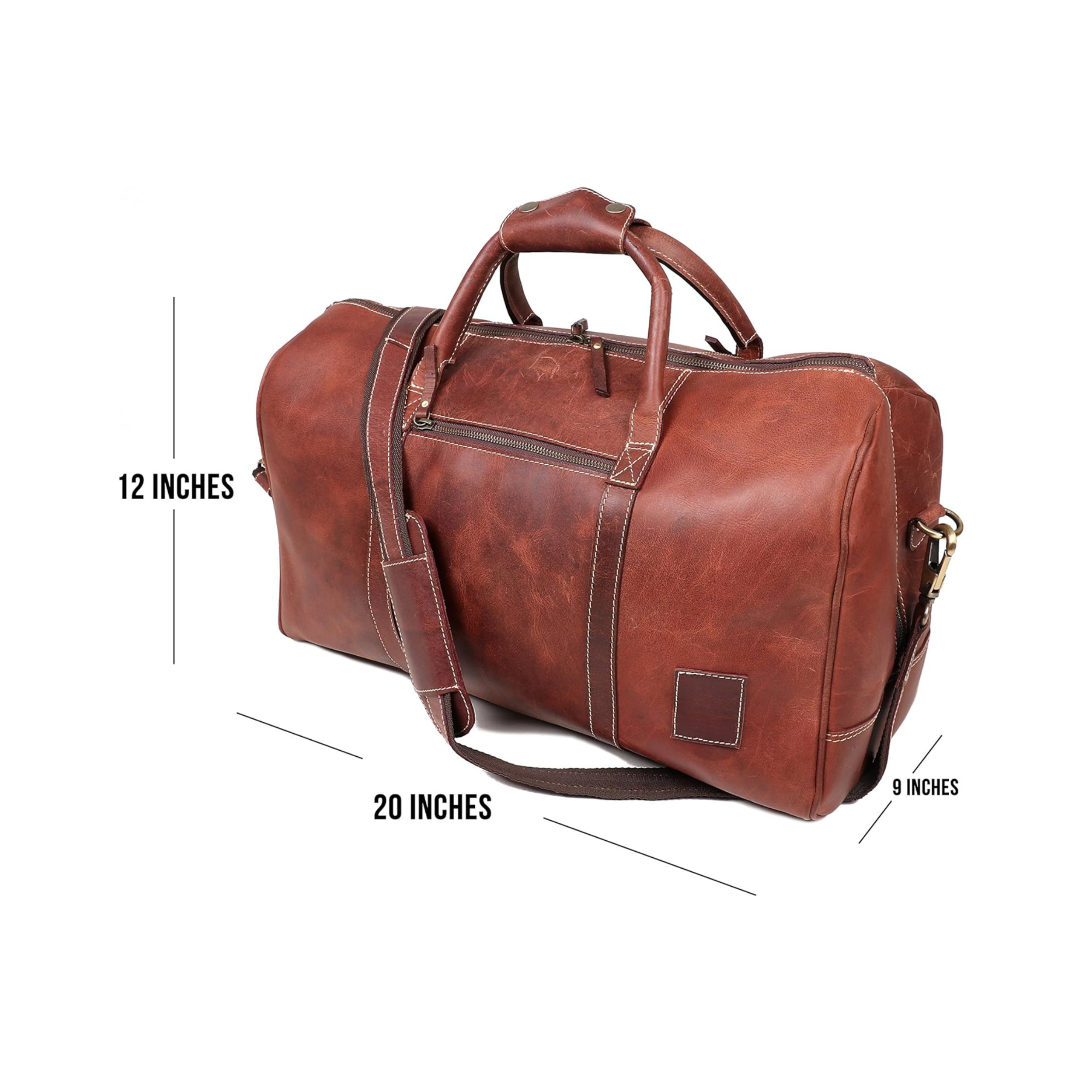 STITCH AND CARRY Weekender Duffel Bag Brown Durable, Stylish, Travel-Ready Craftsmanship (Copy) Stitch And Carry