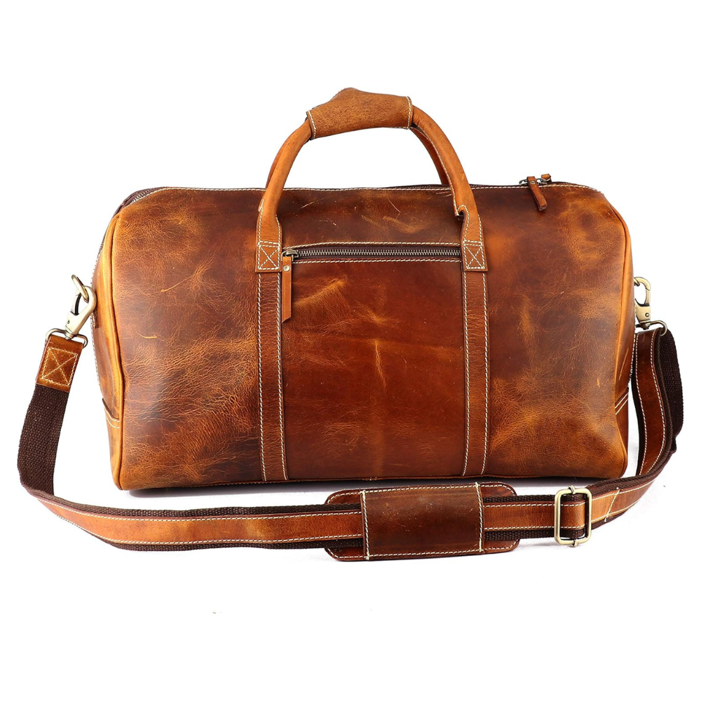 STITCH AND CARRY Rugged Yet Stylish Men’s Bag Color Tan Premium Leather Perfect to Travel, Sport and Everyday Styles Stitch And Carry
