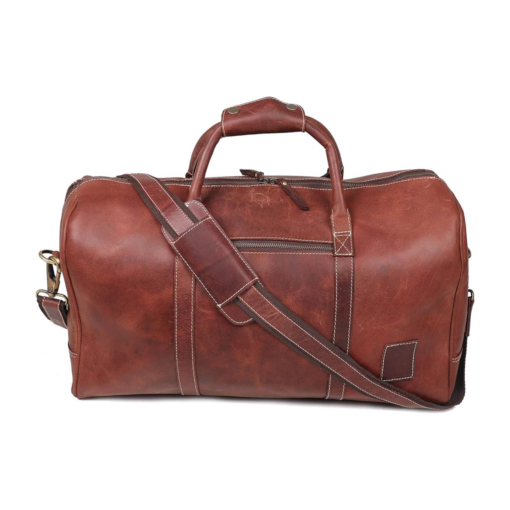 STITCH AND CARRY Weekender Duffel Bag Brown Durable, Stylish, Travel-Ready Craftsmanship (Copy) Stitch And Carry