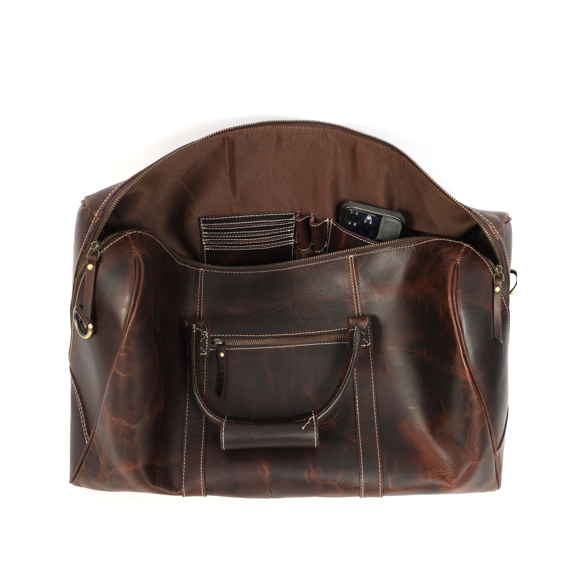 STITCH AND CARRY Premium Leather Travel Duffel Rugged Elegance, Handcrafted Durability, and Spacious Utility for Sports, Gym, and Weekend Escapes (Copy) Stitch And Carry