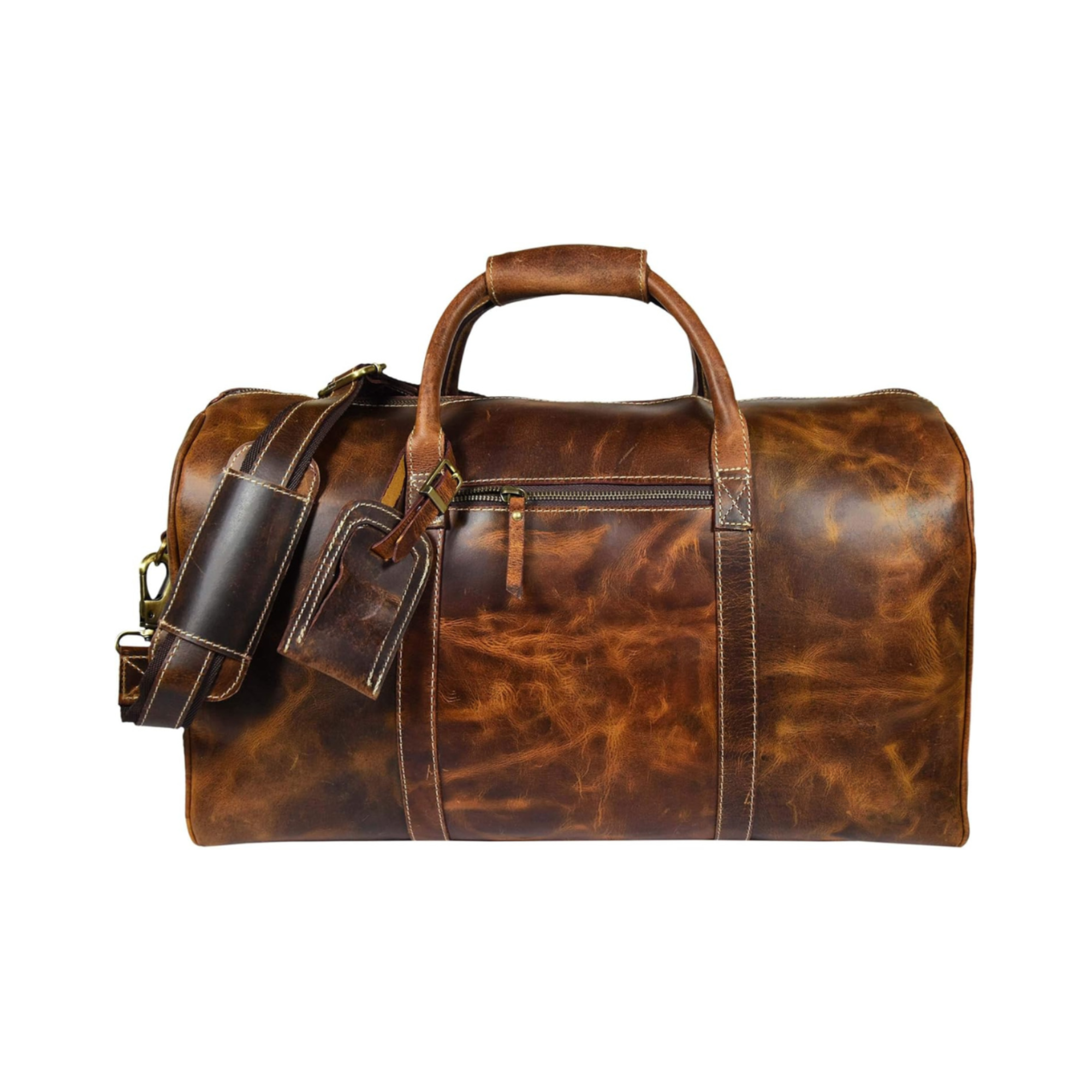 STITCH AND CARRY Vintage Weekender Brown Leather Duffel Bag's for Men Premium Leather Perfect to Travel, Sport and Everyday Style Stitch And Carry