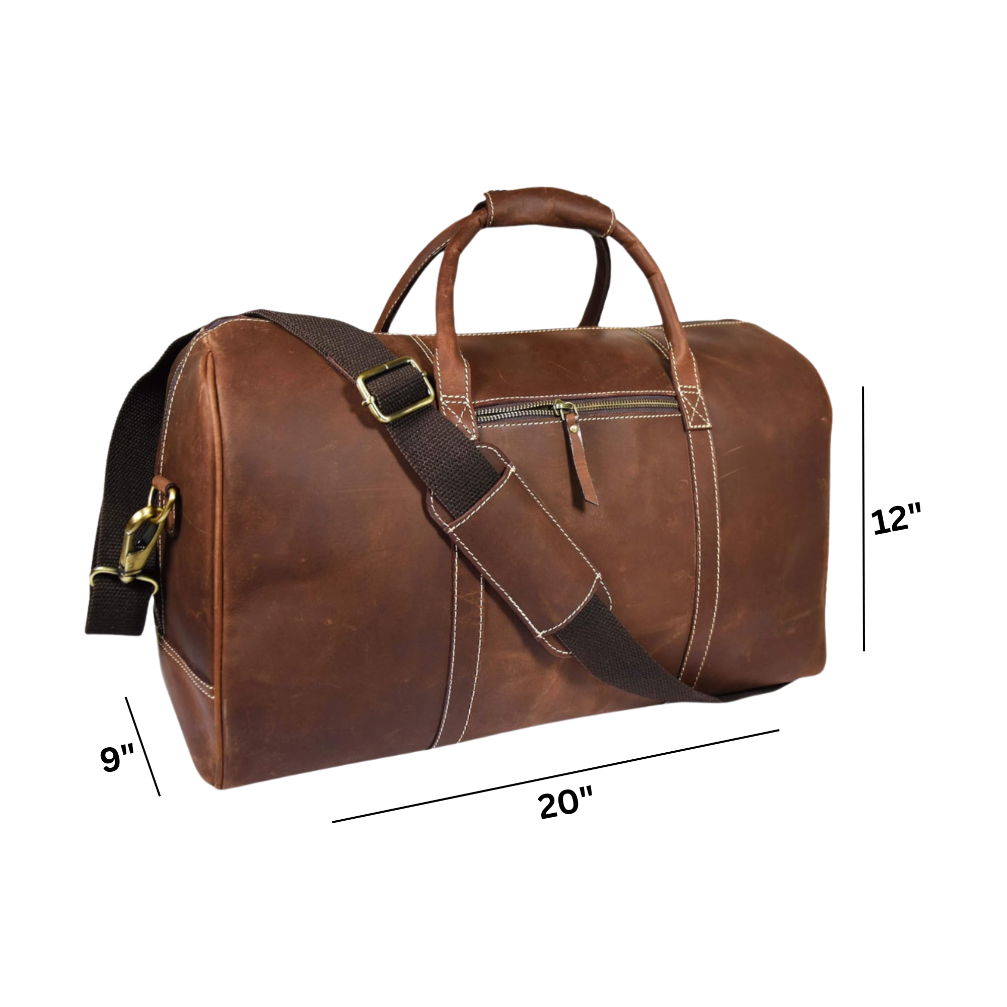 STITCH AND CARRY Vintage Weekender Brown Leather Duffel Bag's for Men Premium Leather Perfect to Travel, Sport and Everyday Style (Copy) Stitch And Carry