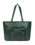 STITCH AND CARRY Vintage Voyager Women's Tote Bag Brown Leather Zip Closure, Perfect for Traveling, Office, or Tracking Stitch And Carry