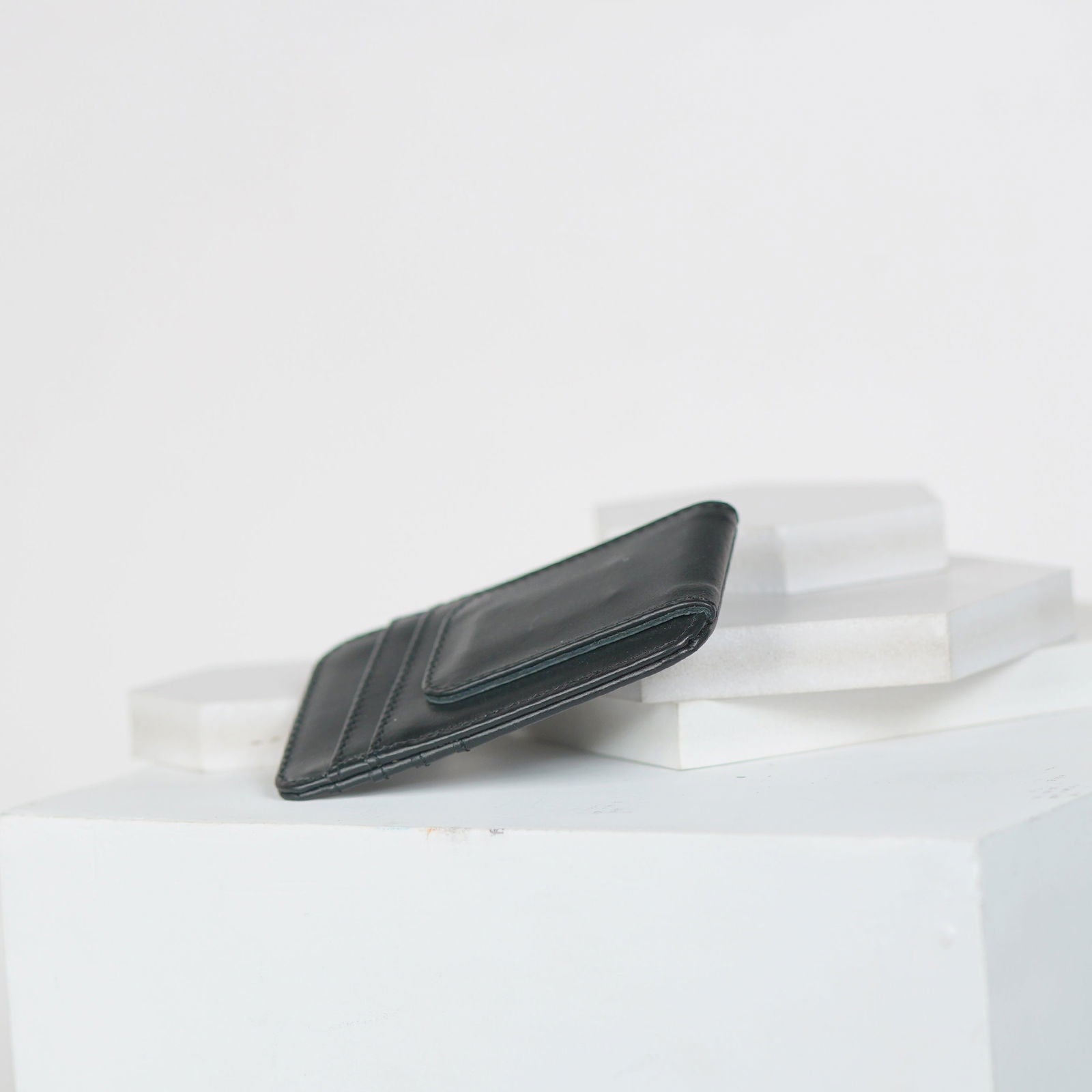 GENUINE LEATHER CARDHOLDER SLIM NOIR - Stitch And Carry
