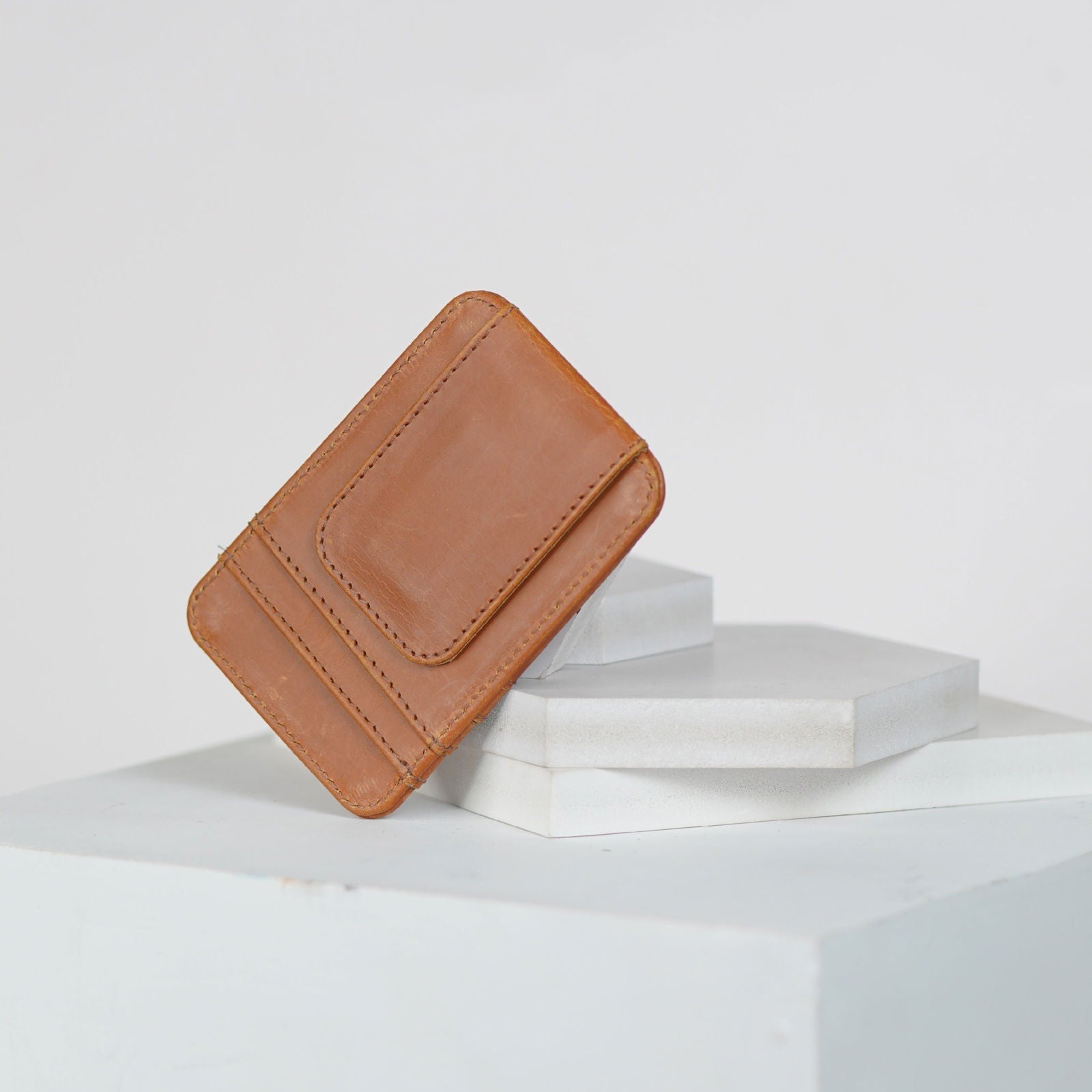 GENUINE LEATHER CARDHOLDER SLIM NOIR - Stitch And Carry
