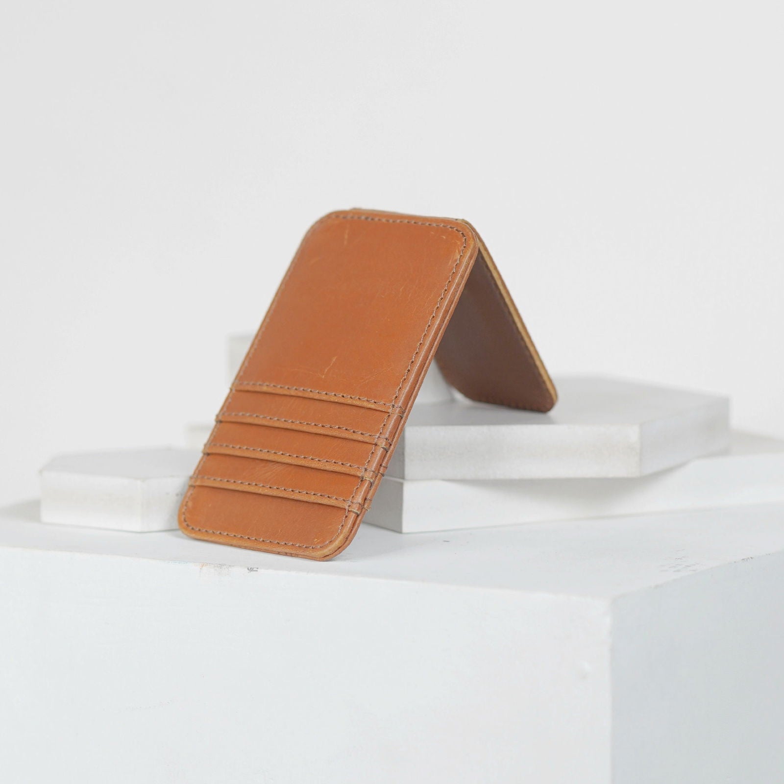 GENUINE LEATHER CARDHOLDER SLIM NOIR - Stitch And Carry