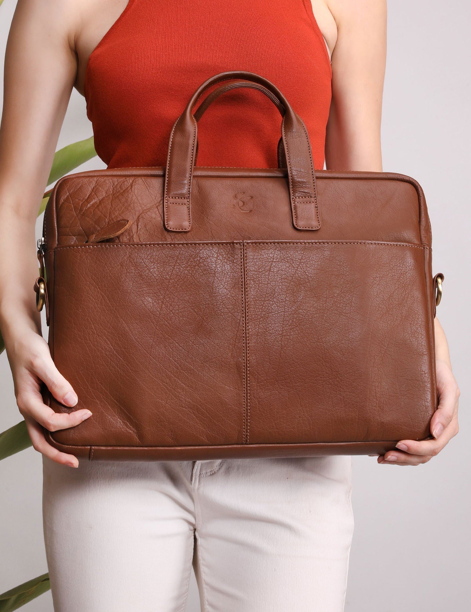 LEATHER LAPTOP MESSENGER BAG - Stitch And Carry
