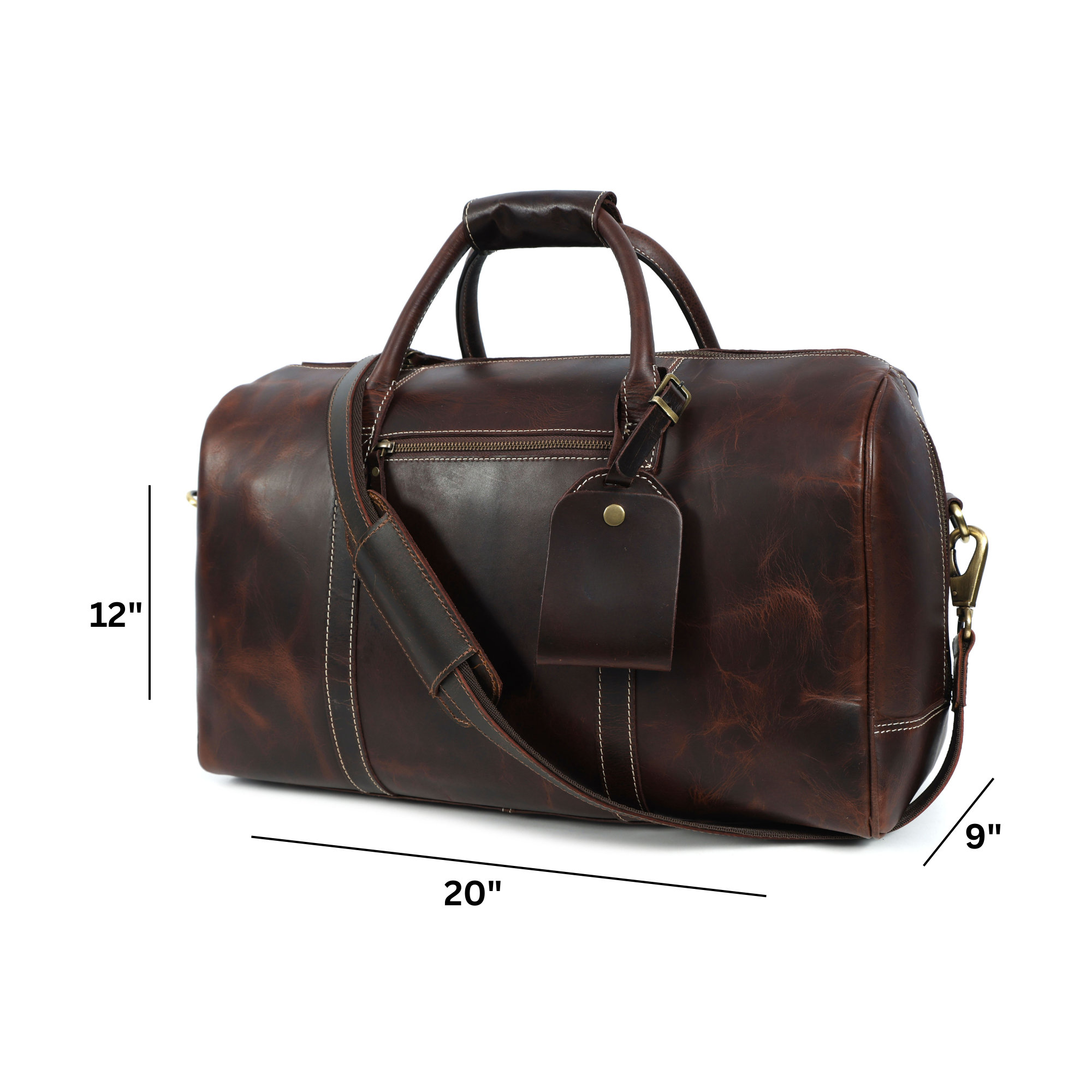 STITCH AND CARRY Premium Leather Travel Duffel Rugged Elegance, Handcrafted Durability, and Spacious Utility for Sports, Gym, and Weekend Escapes (Copy) Stitch And Carry