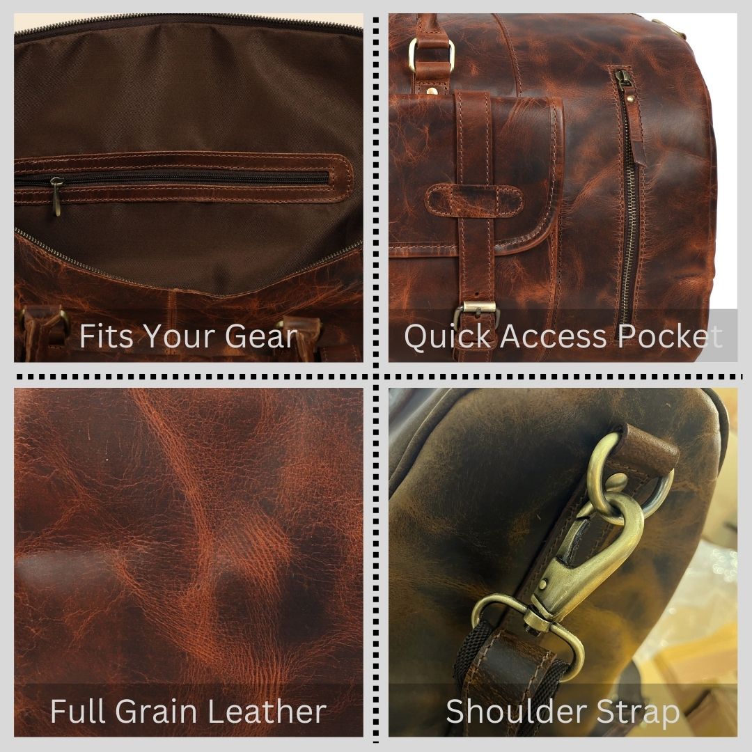 Dover Rugged Weekender Duffle Bag For Men Stitch And Carry
